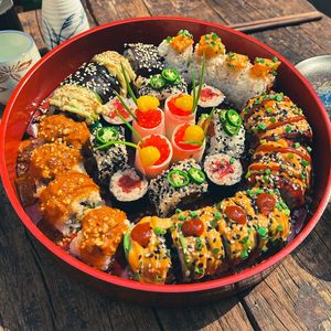 Vegan Sushi Party Set (32-piece mixed Sushi Rolls and Maki Sushi) at Golden State Vegan Sushi in Bangkok