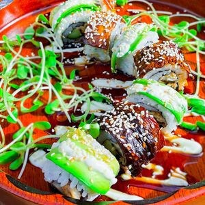 Caterpillar Roll at Golden State Vegan Sushi in Bangkok