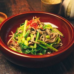 Cold Sesame Soba at Golden State Vegan Sushi in Bangkok