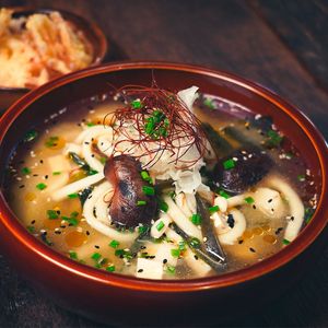 Udon Miso Soup at Golden State Vegan Sushi in Bangkok