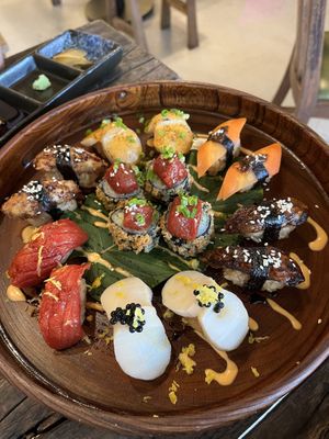 Vegan sushi   at Golden State Vegan Sushi in Bangkok