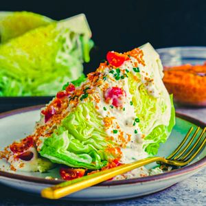 Ice-Berg Ranch - Lettuce, Tomato, Smoked Coconut ‘Bacon’, Ranch Dressing at Golden State Vegan Sushi in Bangkok