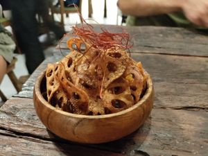 Lotus chips. Do not order these at Golden State Vegan Sushi in Bangkok