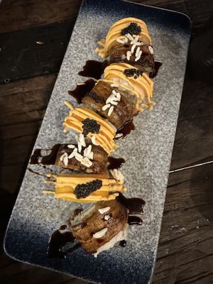 Crouching tiger   at Golden State Vegan Sushi in Bangkok