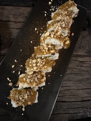 Rainbow satay   at Golden State Vegan Sushi in Bangkok