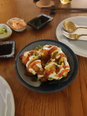 Tator tots at Golden State Vegan Sushi in Bangkok