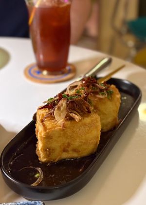 Fried tofu  #Veganuary at Golden State Vegan Sushi in Bangkok