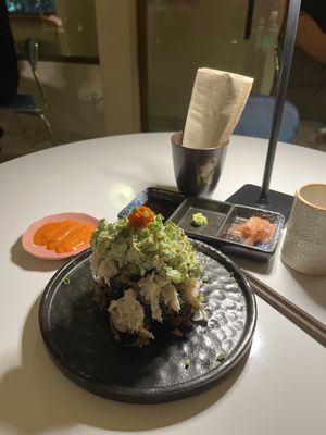Mountain sushi with avocado  at Golden State Vegan Sushi in Bangkok