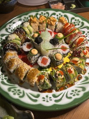 Sushi party tonightt  at Golden State Vegan Sushi in Bangkok