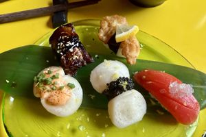 Sashimi sampler  at Golden State Vegan Sushi in Bangkok