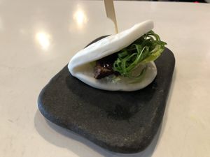 Vegan duck bao  at Shizuku Ramen & Craft Beer in Abbotsford