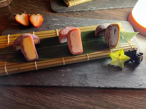 Three different vegan mocha flavors at Takato in Fort Lauderdale