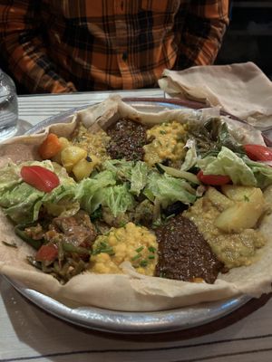 Vegan discovery mixed platter  at Godjo in Paris