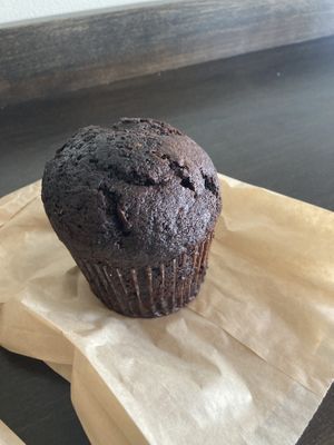 Double chocolate muffins  at Source Coffeehouse in Bridgeport