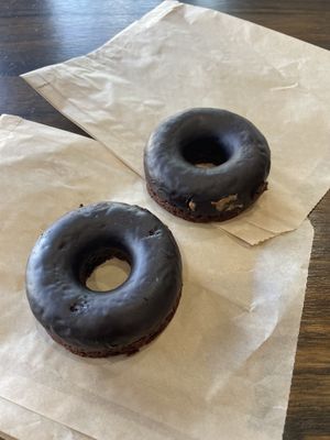 Chocolate donuts  at Source Coffeehouse in Bridgeport