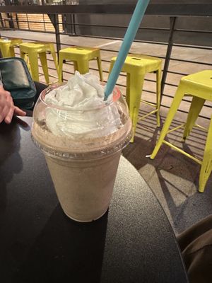 Vegan salted caramel Oreo milkshake with vegan whipped cream- Amazing!!   at Happy Cones Co in Edgewater
