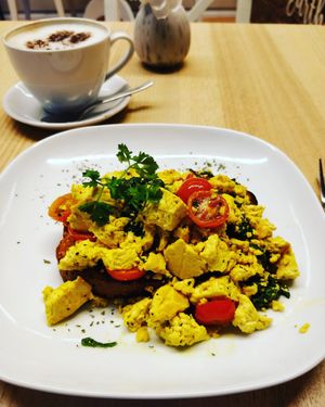 Tofu Scramble at Vegan Earth in Ayr