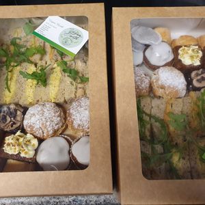 Takeaway afternoon tea's🙏 at Vegan Earth in Ayr
