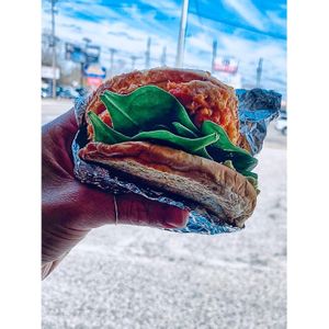 Cauliflower Buffalo Burger! Its so great! Photo Credit: David at Authentique Cafe in Fayetteville