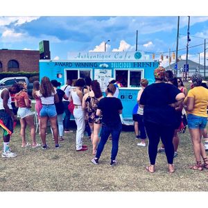 Left to right: Beautiful and fantastic customers! at Authentique Cafe in Fayetteville