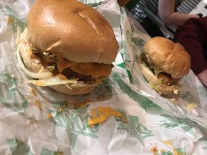 Spicy burger  at Oowee Vegan in South West London