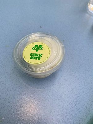 Garlic mayo  at Oowee Vegan in South West London