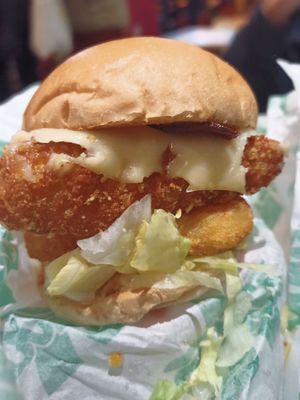 Swiss burger at Oowee Vegan in South West London