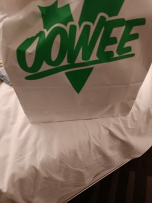 Bag with logo at Oowee Vegan in South West London