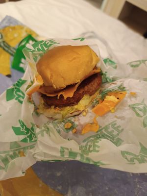 Big Oowee burger at Oowee Vegan in South West London