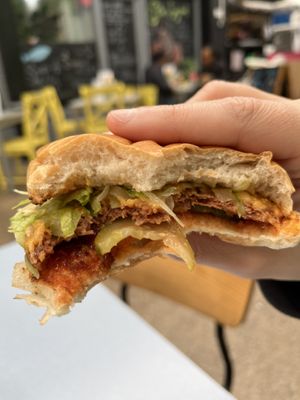 Single smash burger  at Oowee Vegan in South West London