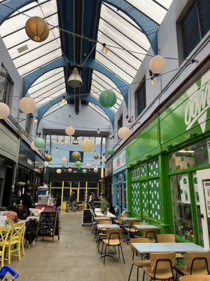 Brixton village covered market  at Oowee Vegan in South West London