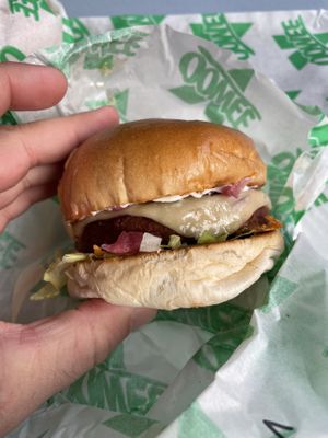 Burger  at Oowee Vegan in South West London