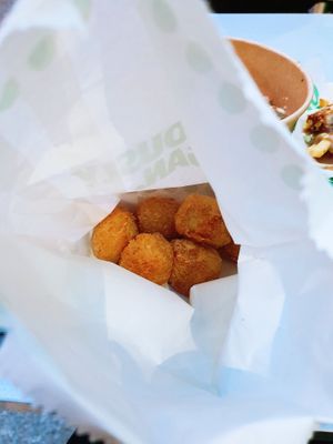 Cheese bites at Oowee Vegan in South West London