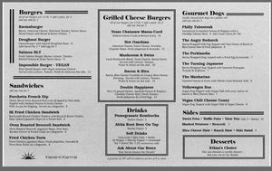 Menu at Instant Karma Hot Dogs in Joplin