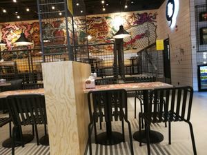 Tables at Bastard Burgers - Emporia in Malmo