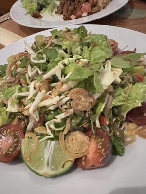Burmese tea leaf salad  at Carmo in New Orleans