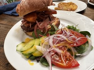 Chicharron burger - 15$  at Carmo in New Orleans