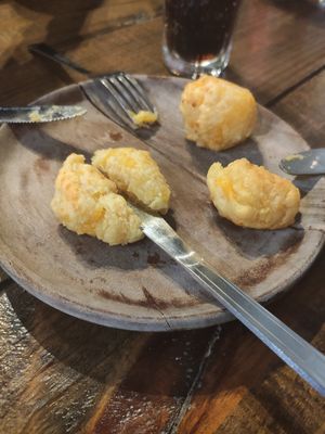 Vegan brazilian cheeze balls...so cheezy... at Carmo in New Orleans