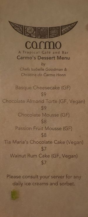 Desserts at Carmo in New Orleans