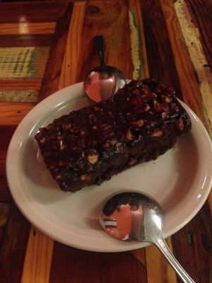 Chocolate Kahlua cake...so rich and decadent at Carmo in New Orleans