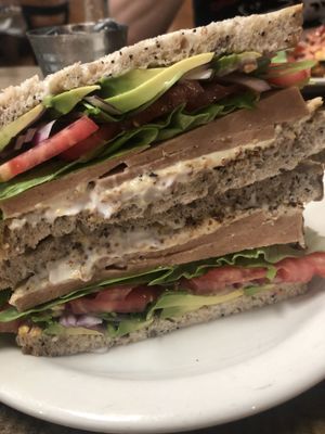 Build your own sandwich with ‘ham’ daiya vegan cheese and veggies! at Carmo in New Orleans