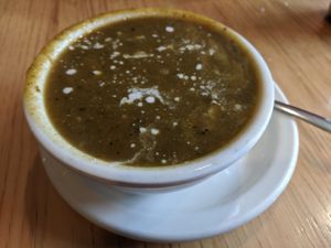 Pumpkin soup at Carmo in New Orleans