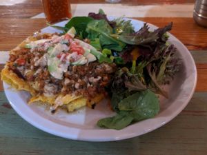 Vegan Rico with vmeat and vcheese. Delicious! at Carmo in New Orleans