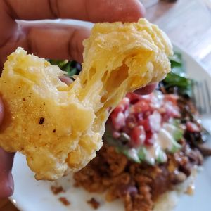 Vegan Brazilian cheese bread.... at Carmo in New Orleans