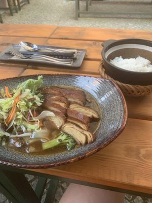 Vegan duck in soy sauce  at Pholosophy in Leipzig