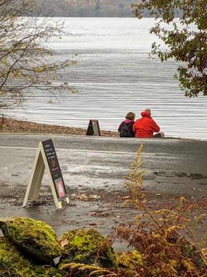 A brew with a view! at New Dawn Vegan Coffee Shop in Borrowdale