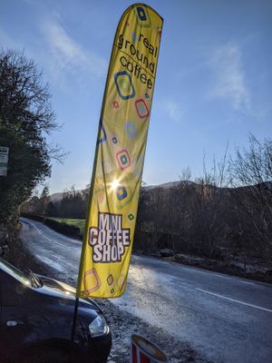 Catching the last of the evening sun, January 2021. at New Dawn Vegan Coffee Shop in Borrowdale