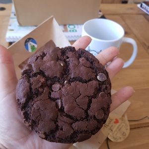 The biggest and most delicious vegan cookies ever! 
I have ordered several batches and the quality and service is 2nd to none. 
Go one, treat yourself! 
#vegan #ethical  at New Dawn Vegan Coffee Shop in Borrowdale
