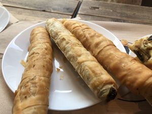 Spinach borek/potato borek  at Backstube in Fredrikstad