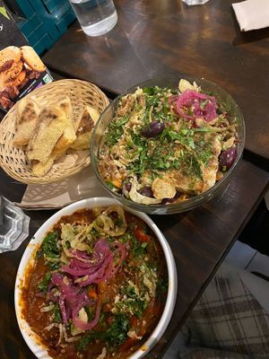 Chakchouka and Grande Salade with Calentica  at Mama Nissa in Paris